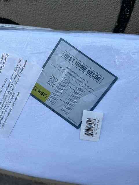 Pair Of Brand New White Curtains, W52xL84"