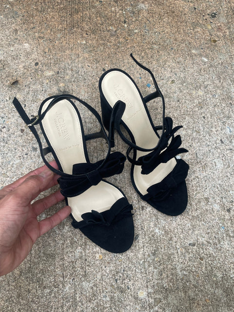 J.Crew Black Heels, Sz 8f