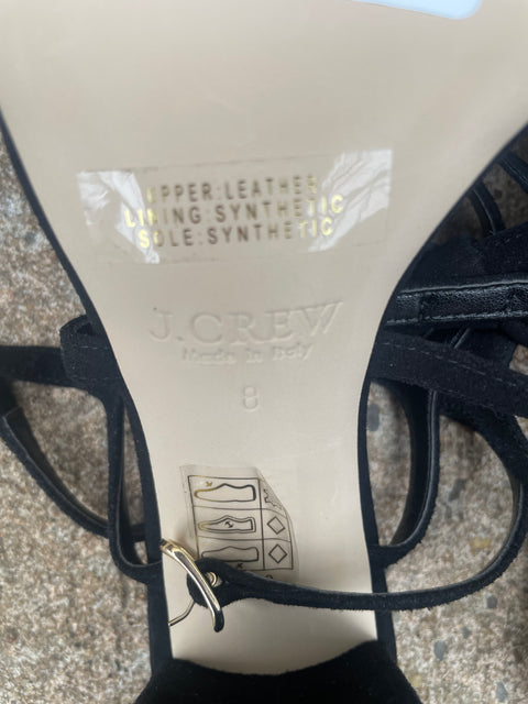 J.Crew Black Heels, Sz 8f