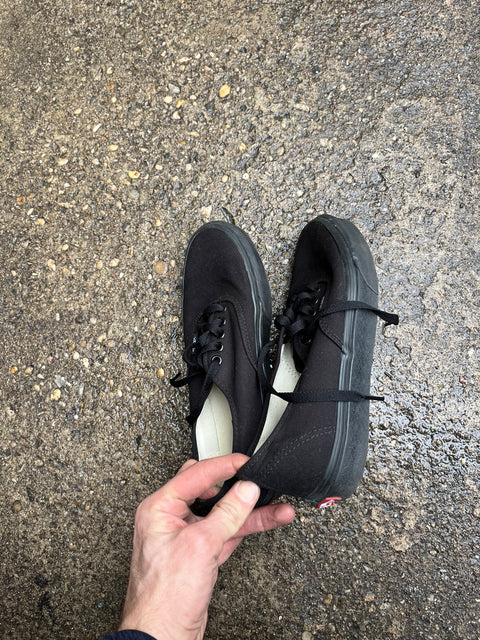 Like New Vans Classic Black Sneakers, Size US 7M or 8.5W or 39 EU