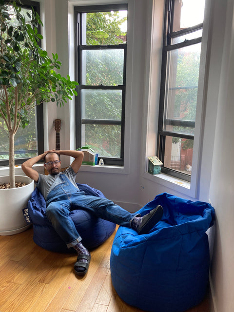 Light Blue Big Joe Bean Bag