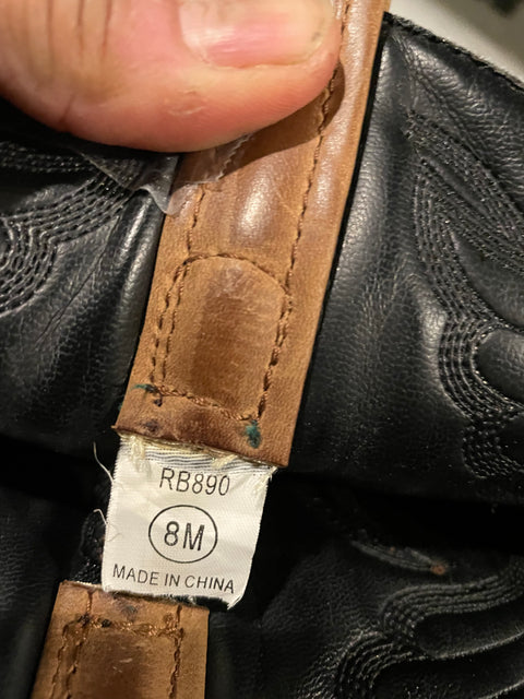 Classic Cowboy Boots, Sz 8m