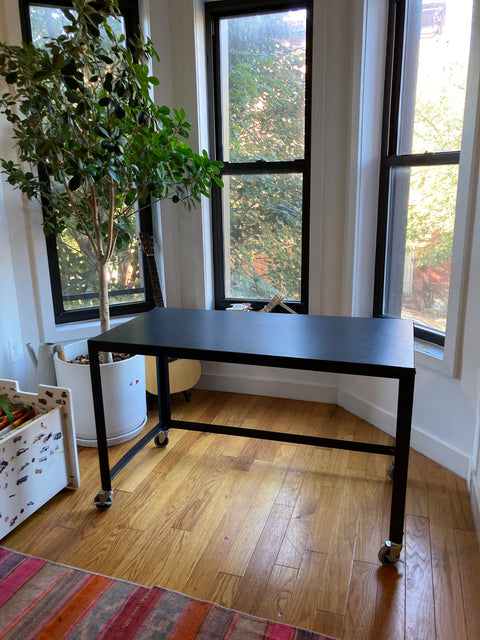 CB2 Metal Rolling Desk