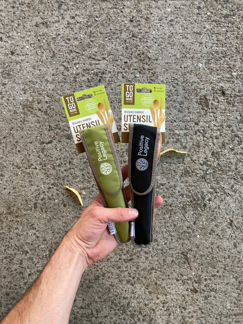Two Bamboo Picnic Utensils Kit