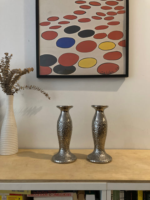 2 Large Candle Holders