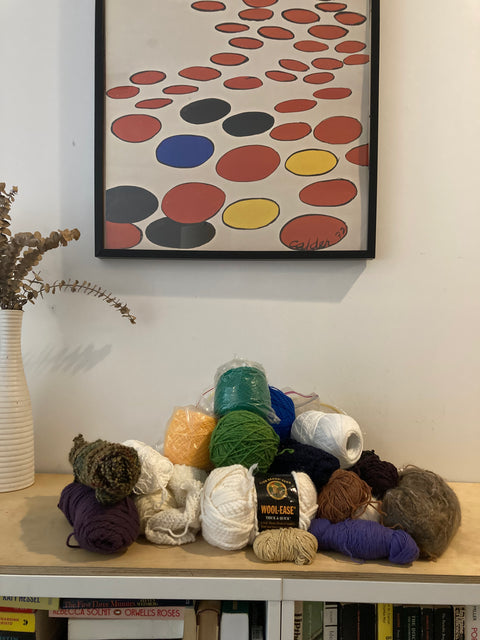 A biiig pile of yarn