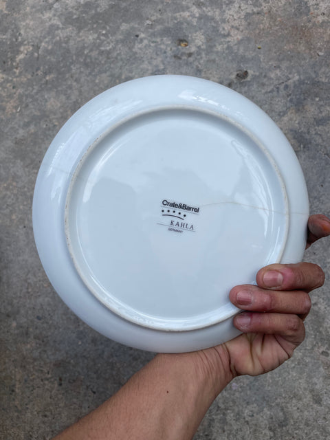 Simple Crate & Barrel White Plate