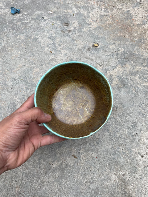 Charming Turquoise Ceramic Bowl