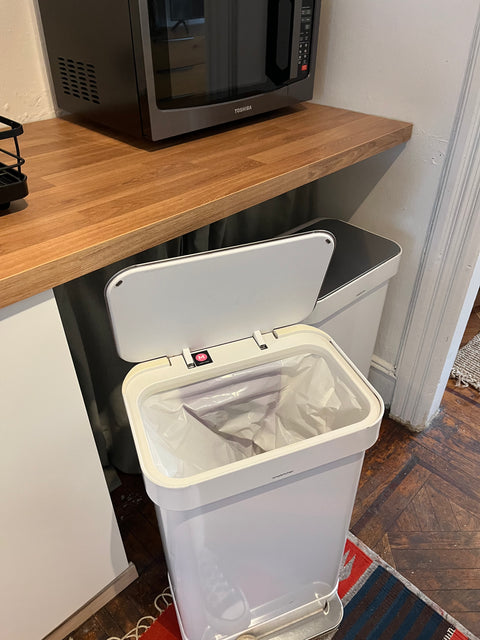 simplehuman 45 Liter / 12 Gallon Rectangular Hands-Free Kitchen Step Trash Can