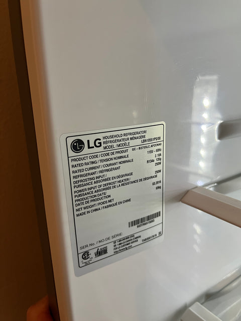 LG 24 Inch Counter Depth Bottom-Freezer Refrigerator, LBN10551PS