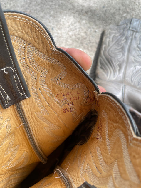 Vintage Cowboy Boots, Sz 8.5 US M or 41.5 EU