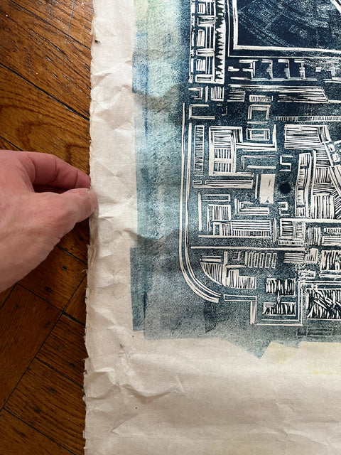 Pretty Signed Woodblock Print