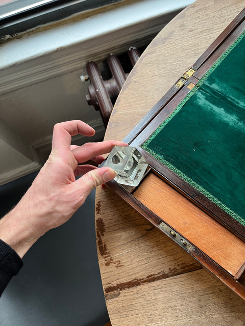 Antique Wooden Writing Slope Or Writing Box