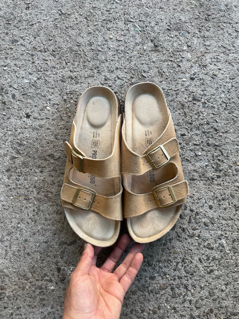 Project Cloud Birk-like Suede Sandals, Sz 9f 40eu