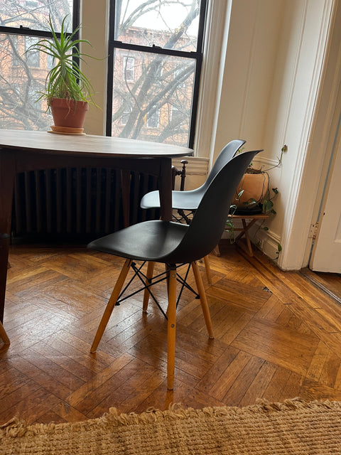 Set Of 4 Modern Black Dining Chairs