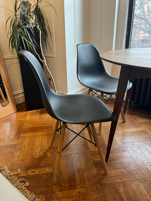 Set Of 4 Modern Black Dining Chairs