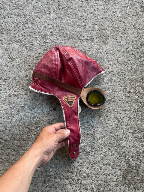 Vintage Aviator Goggles and Cap