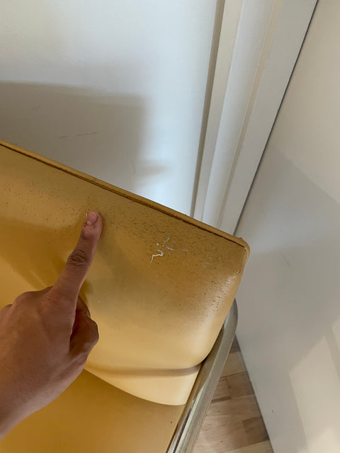 Ralph Lauren Yellow Accent Chair with Cat Scratches