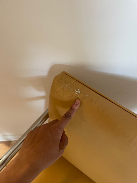 Ralph Lauren Yellow Accent Chair with Cat Scratches