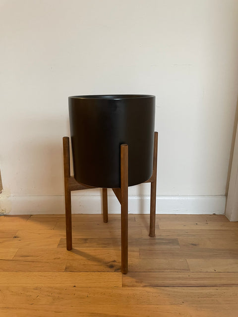 Modern Black Planter Stand, 11" by 10"
