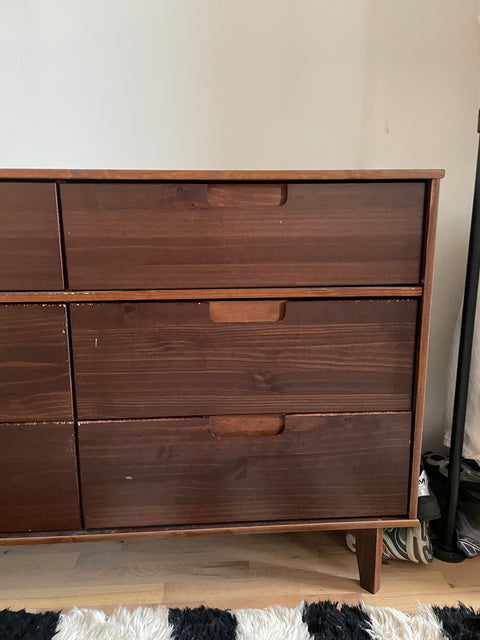 Modern Wooden Dresser, 28"x50"x15"