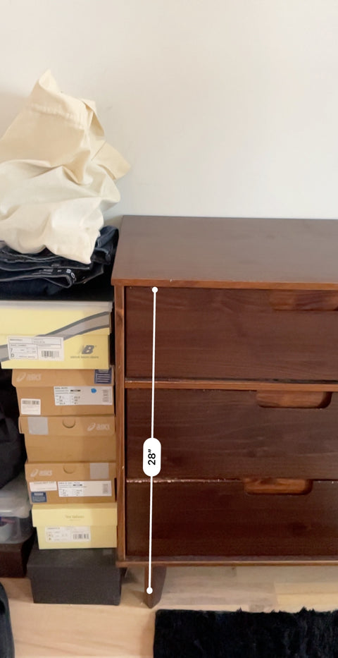 Modern Wooden Dresser, 28"x50"x15"