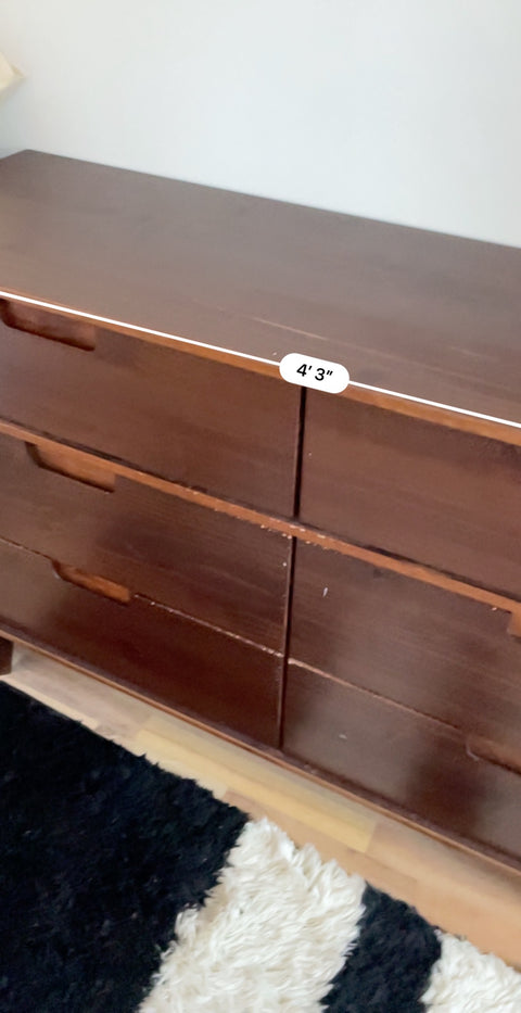 Modern Wooden Dresser, 28"x50"x15"