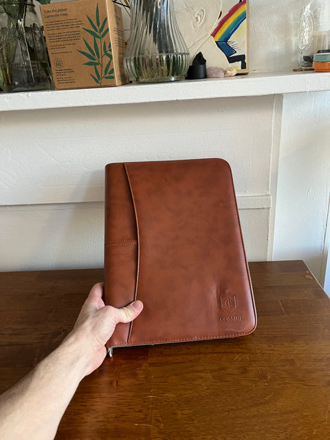 Zippered Portfolio With Notepad