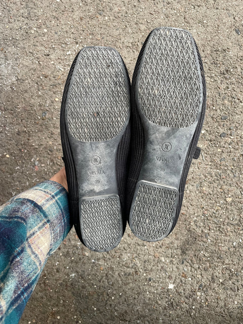 Vivaia Black Mary Jane Flats Sz 39eu