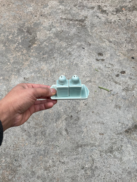 Cute Sea Green Ceramic Salt & Pepper Shakers