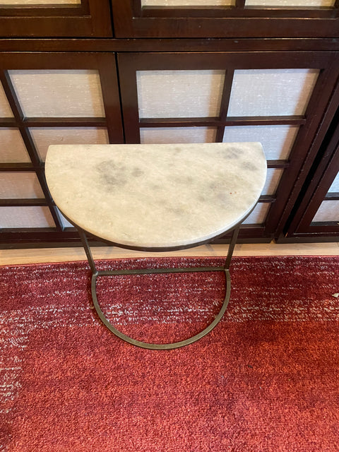 Modern Marble Nesting Accent Table, 9.5"x15"