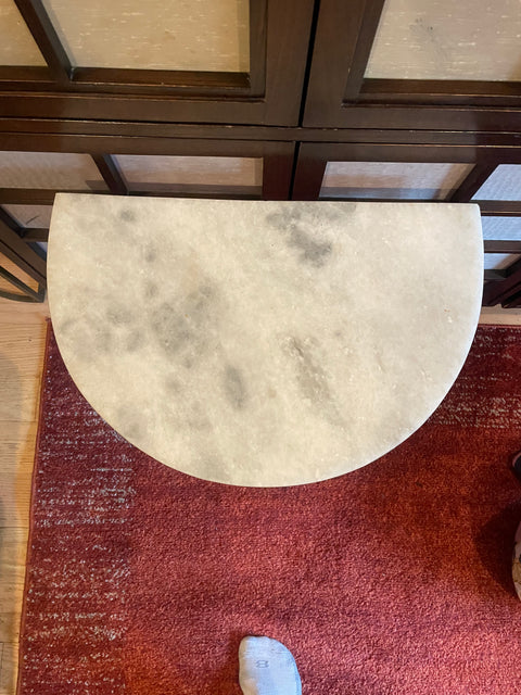 Modern Marble Nesting Accent Table, 11.5"x17"