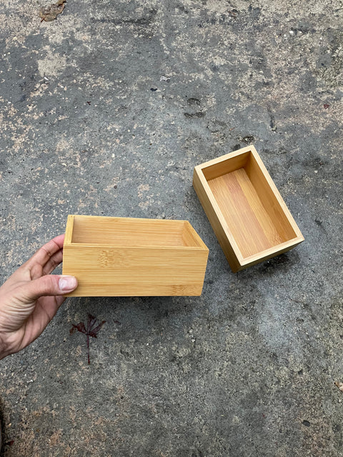 2 Small Bamboo Boxes