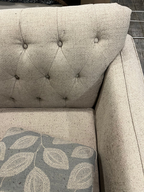 Big Sofa With Tufted Back That Could Use A Wash, W80xD32xH28"