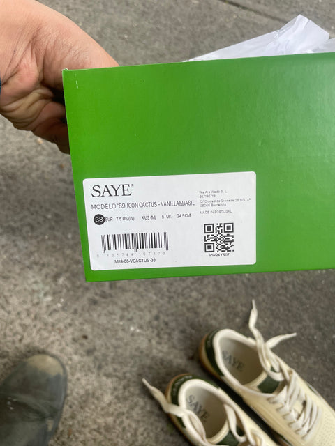 SAYE Vegan Retro Sneakers, Sz 7.5W 38EU