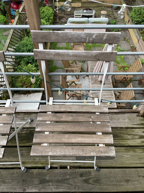 Two IKEA Folding Outdoor Bistro Chairs