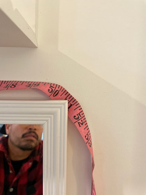 One More White-Trimmed Wall Mirror, 50x13"