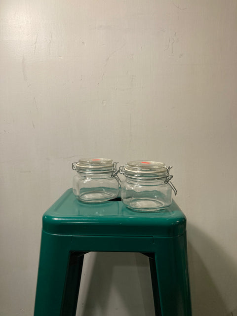 2 Glass Jars