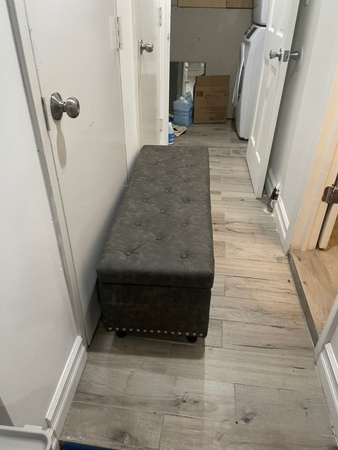 Tufted Ottoman Storage Bench, W47xD17xH14"