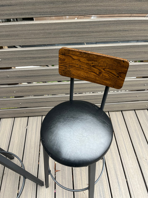 Two Industrial Farmhouse Style Barstools, H29"