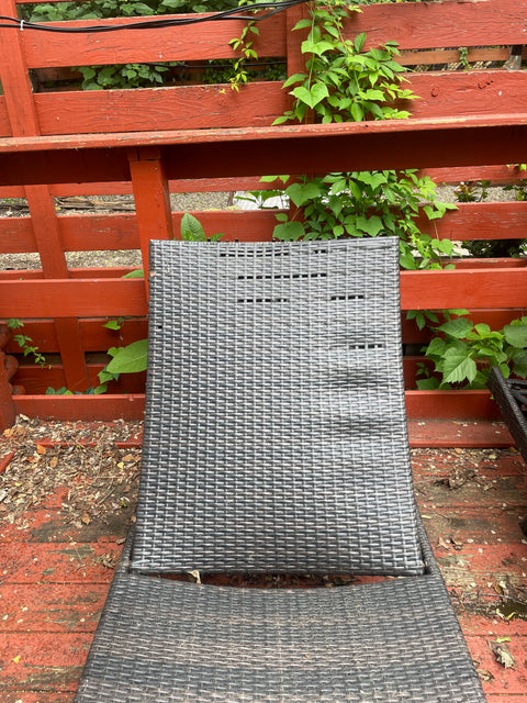 Another Wicker Outdoor Lounge Chair, 28" Wide & 80" Long