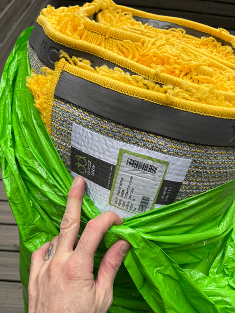 Brand New Unique Loom Yellow Shag Rug, 8x11ft