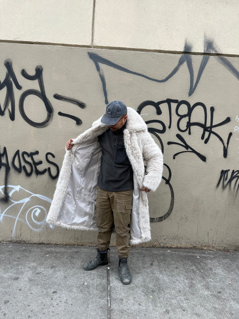 Brand New Gap White Fur Coat, Size M With Tag