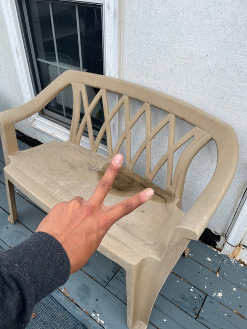 Plastic Outdoor Bench, 45x26"