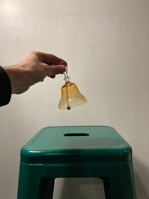 Vintage Glass Hand Bell