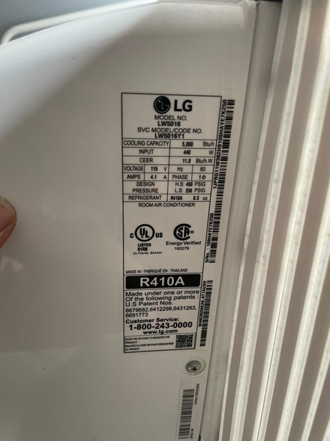 LG Window Air Conditioner, 5000 Btu