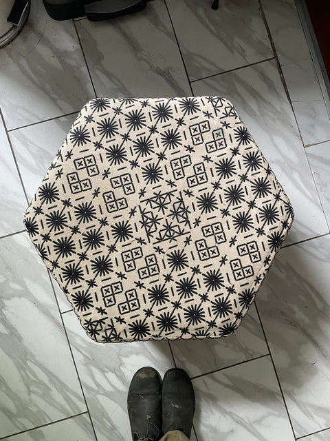Patterned Storage Ottoman, 23"