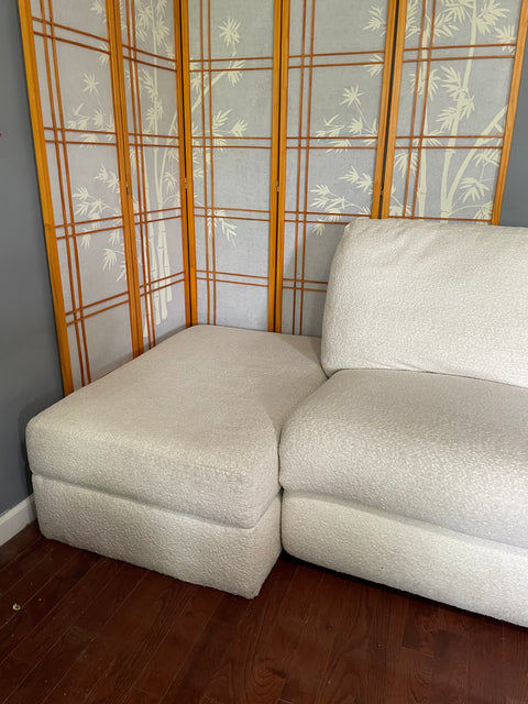 Cozy White Sectional Sofa, Clean/Smells Good Too