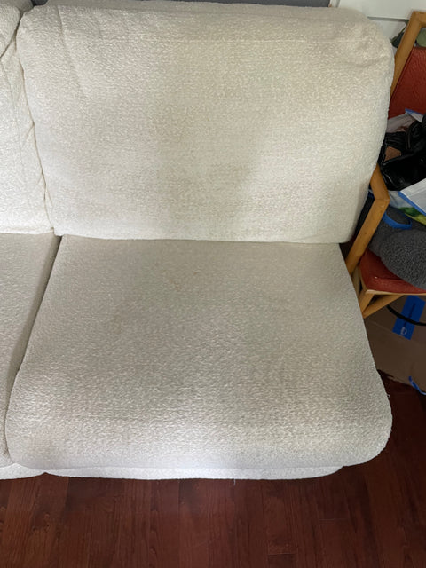Cozy White Sectional Sofa, Clean/Smells Good Too