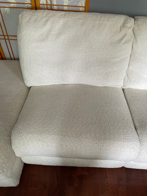 Cozy White Sectional Sofa, Clean/Smells Good Too
